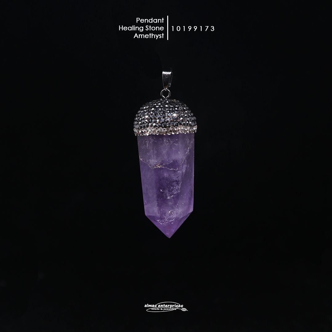  Amethyst Healing Stone Pendant