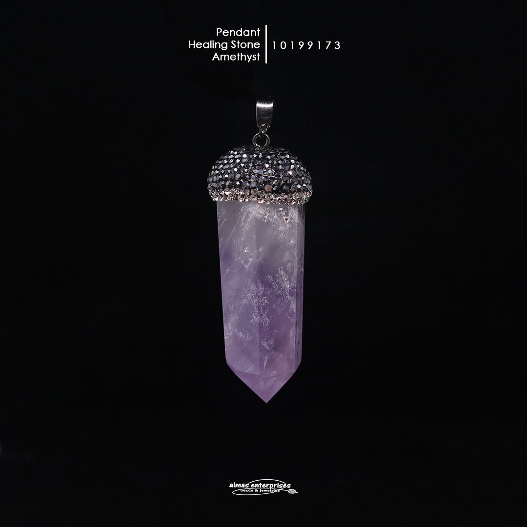  Amethyst Healing Stone Pendant