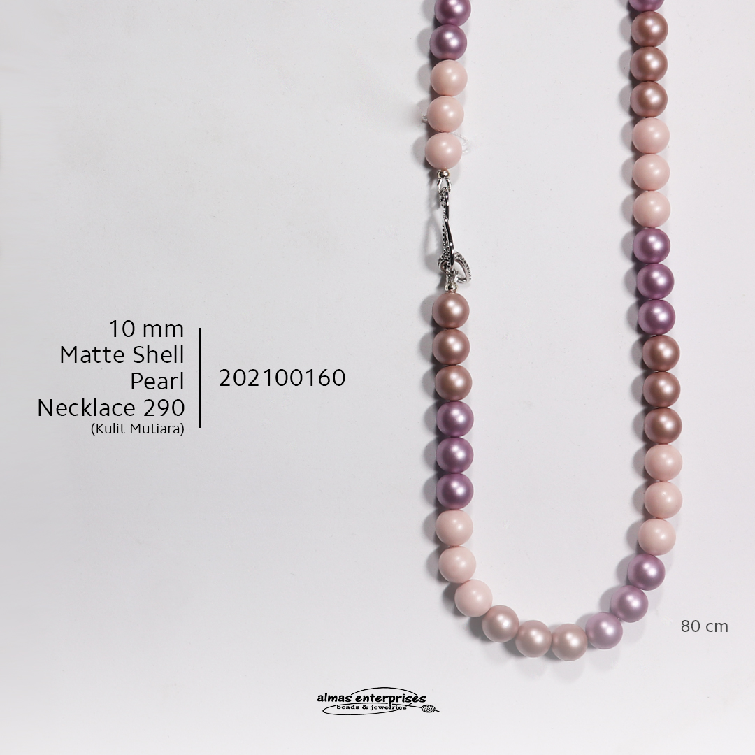 10mm Matte Shell Pearl Necklace 290