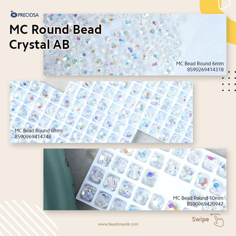 MC Bead Round 10mm Crystal AB