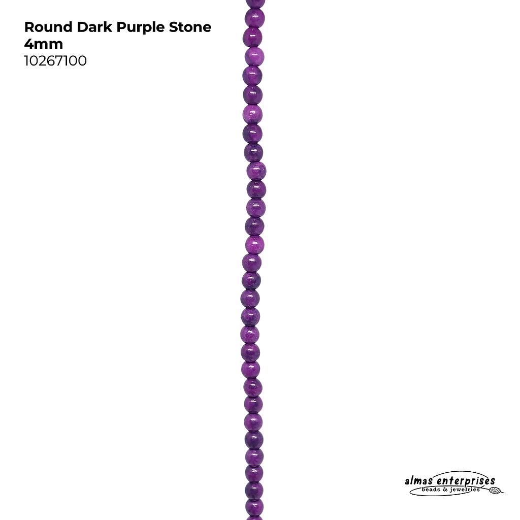 Round Dark Purple Stone