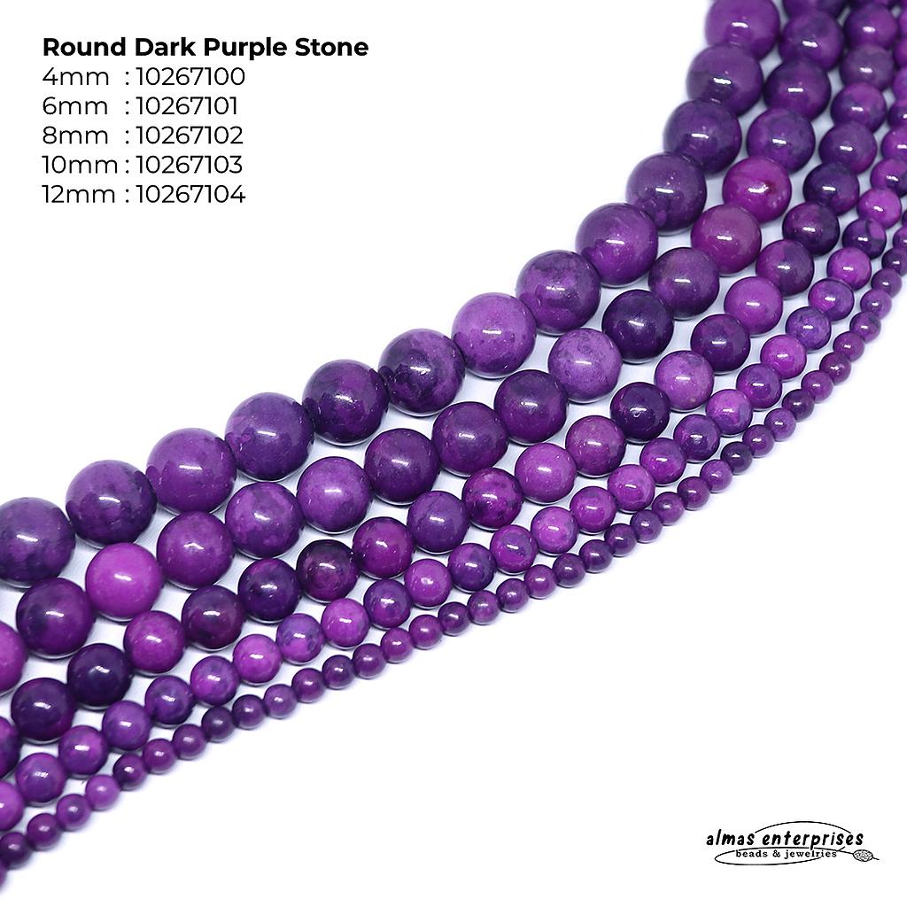 Round Dark Purple Stone