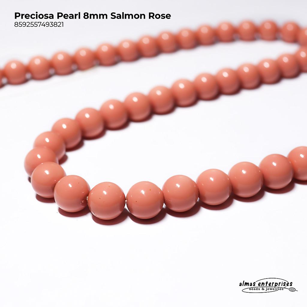 Preciosa Pearl 8mm Salmon Rose