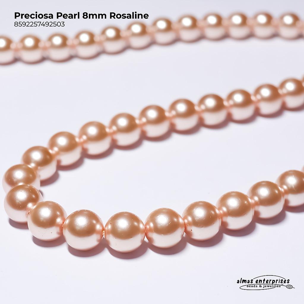 Preciosa Pearl 8mm Rosaline