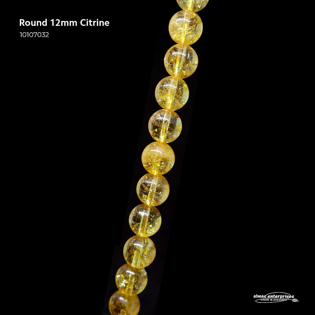 Round 12mm Citrine