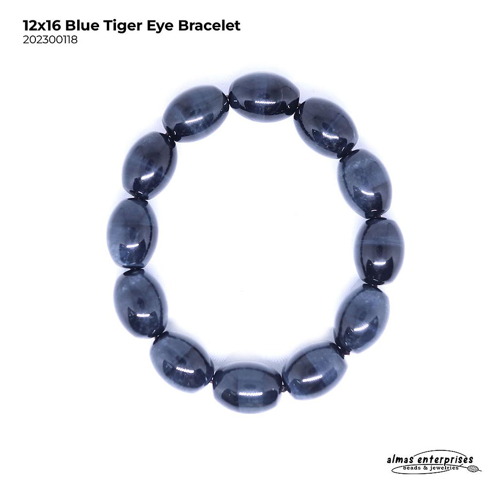 12x16 Blue Tiger Eye Bracelet