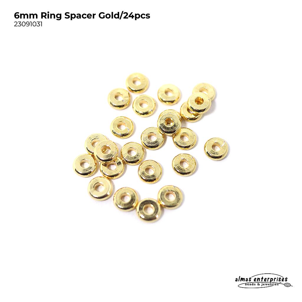 6mm Ring Spacer Gold/24pcs