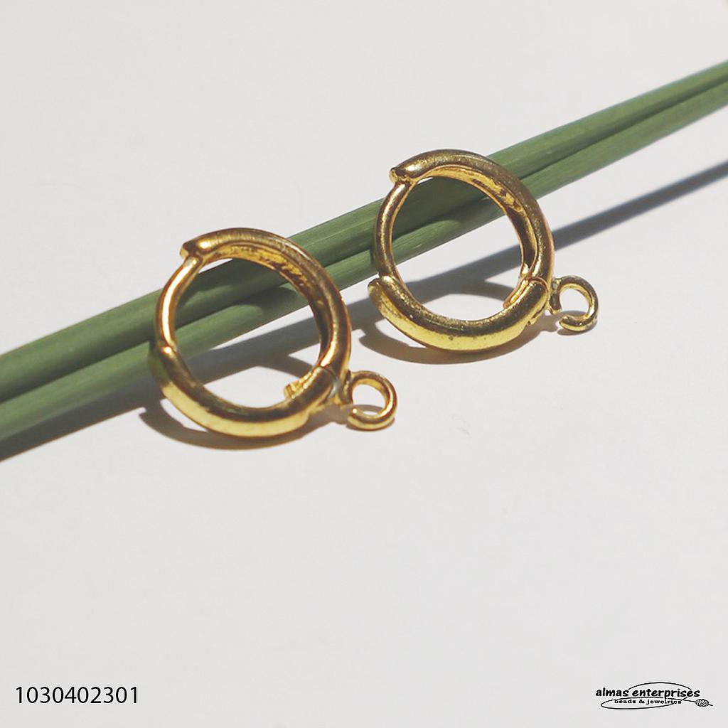 W Gold Earring Hook/3pair