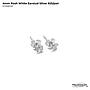 Posh White Earstud Silver 925/pair