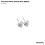 Posh White Earstud Silver 925/pair