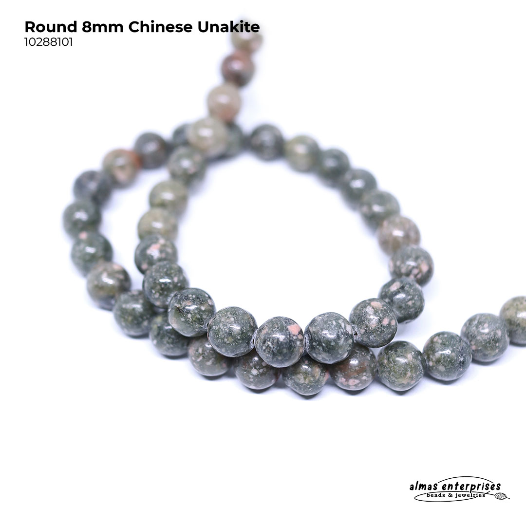 Round 8mm Chinese UNAKITE