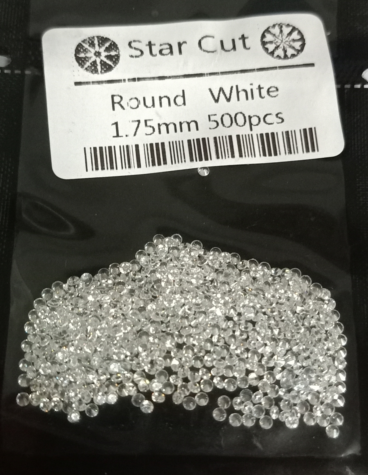 CZ 1,75MM WHITE STAR CUT (500 pcs)