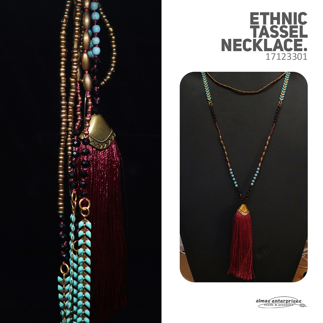 80cm Ethnic Tassel Necklace
