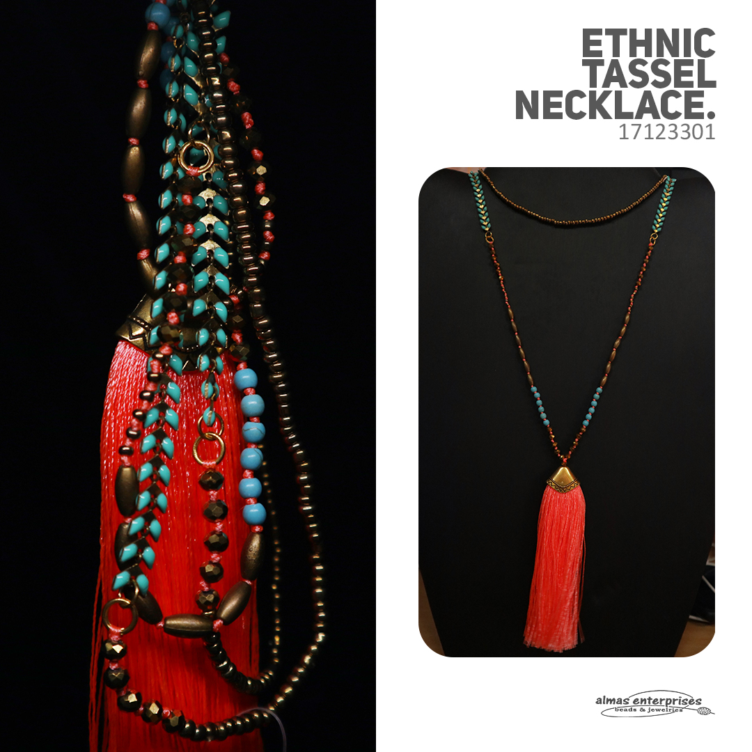 80cm Ethnic Tassel Necklace