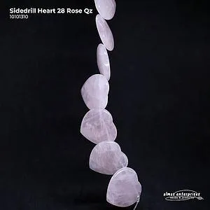 [10101310] Sidedrill Heart 28 Rose Qz