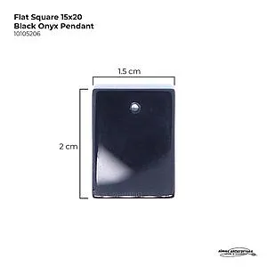 [10105206] Flt Sq 15x20 Pendant Black Onyx/2