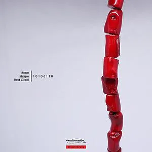 [10106110] Bone Shape Red Coral