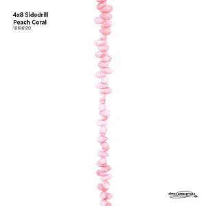 [10106120] 4x8 Sidedrill Peach Coral