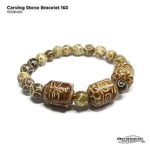 [10108400] Carving Stone Bracelet