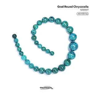 [10139017] Grad Round Dyed Chrysocolla