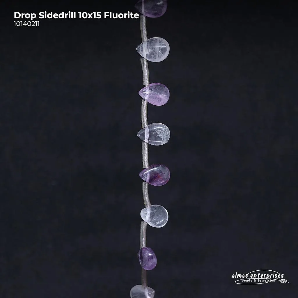 [10140211] Drop Sidedrill 10x15 Fluorite