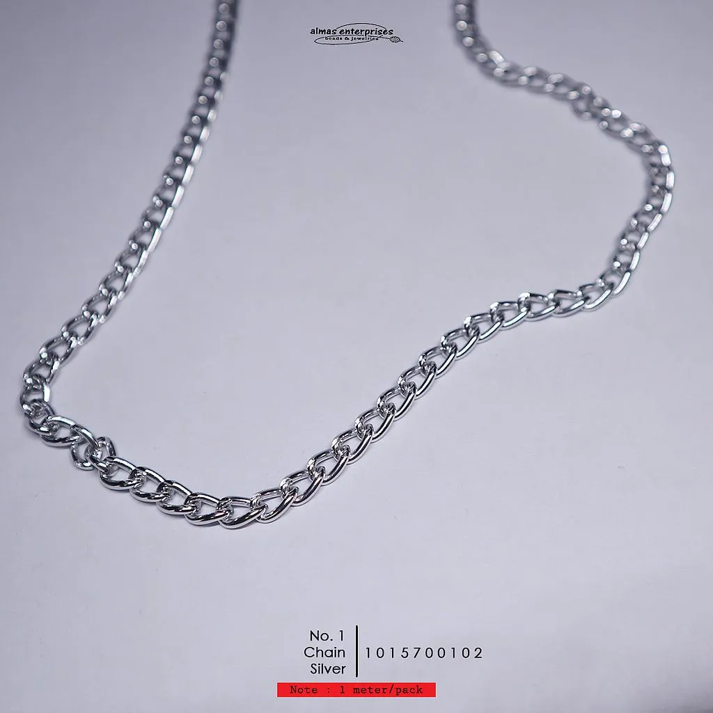 No.1 Silver Chain/m