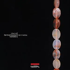 [10174026] Flt Oval Fac 12x16 Carnelian