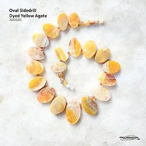 [10225351] Oval Sidedrill Dyed Yellow Agt