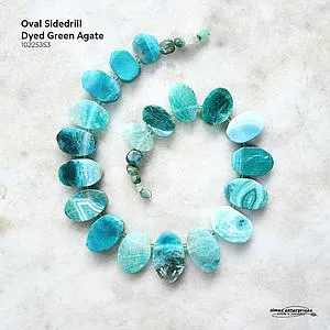 [10225353] Oval Sidedrill Dyed Green Agt