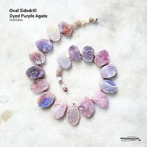 [10225354] Oval Sidedrill Dyed Purple Agt