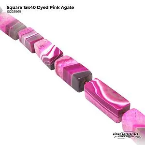[10225969] Sq 15x40 D.Pink Agate