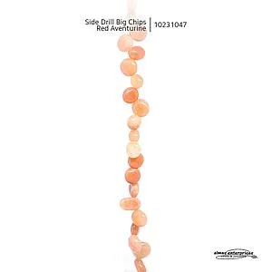 [10231047] Sidedrill Big Chips Red Aventurine