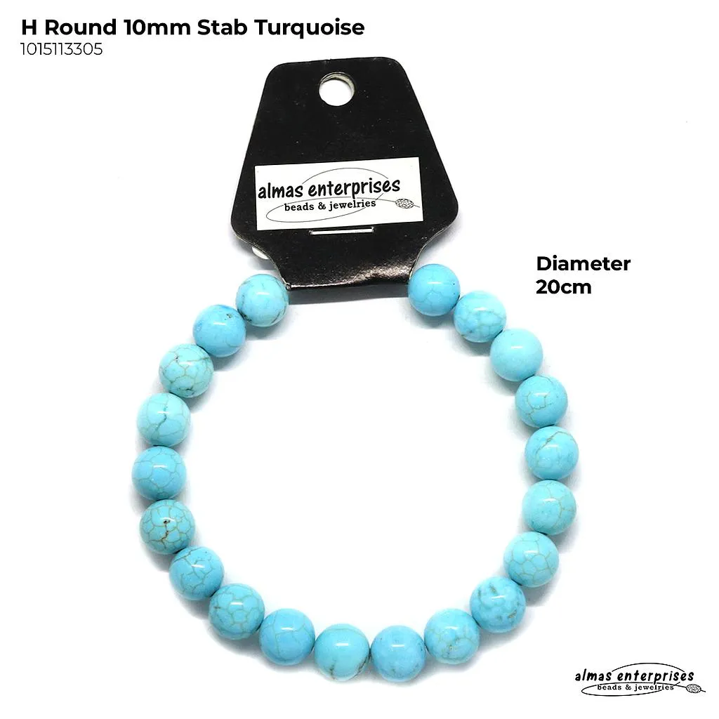 [1015113005] H. Round Stab Turquoise (4mm)