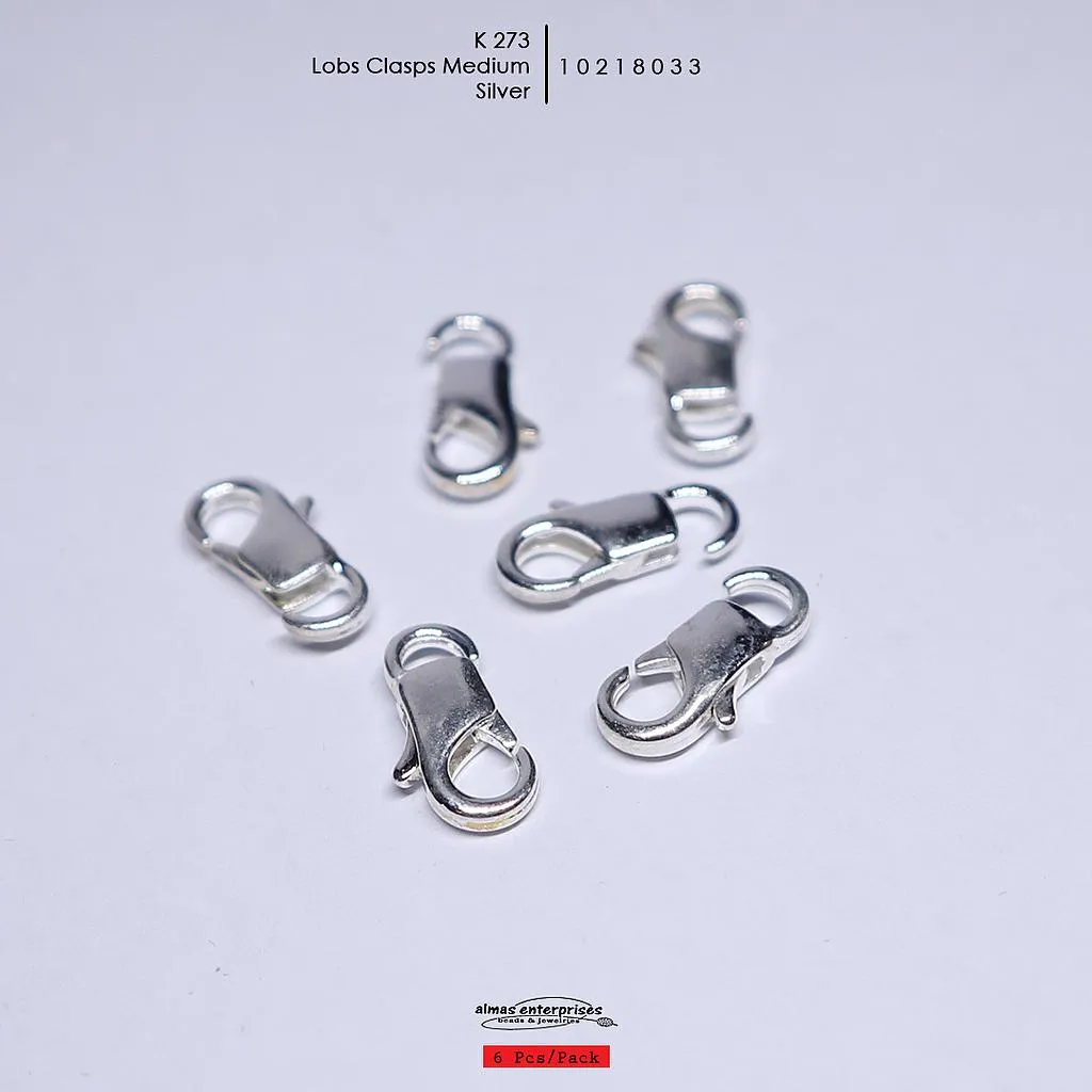 [10218034] K273 Med Open Lobs Clasps/6 (Nickle)