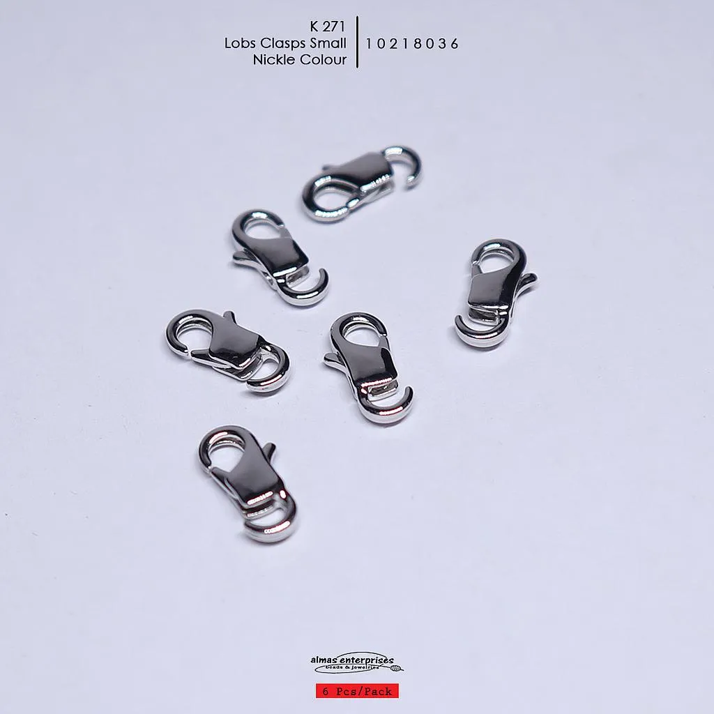[10218036] K271 Small Open Lobs Clasps/6 (Nickle)