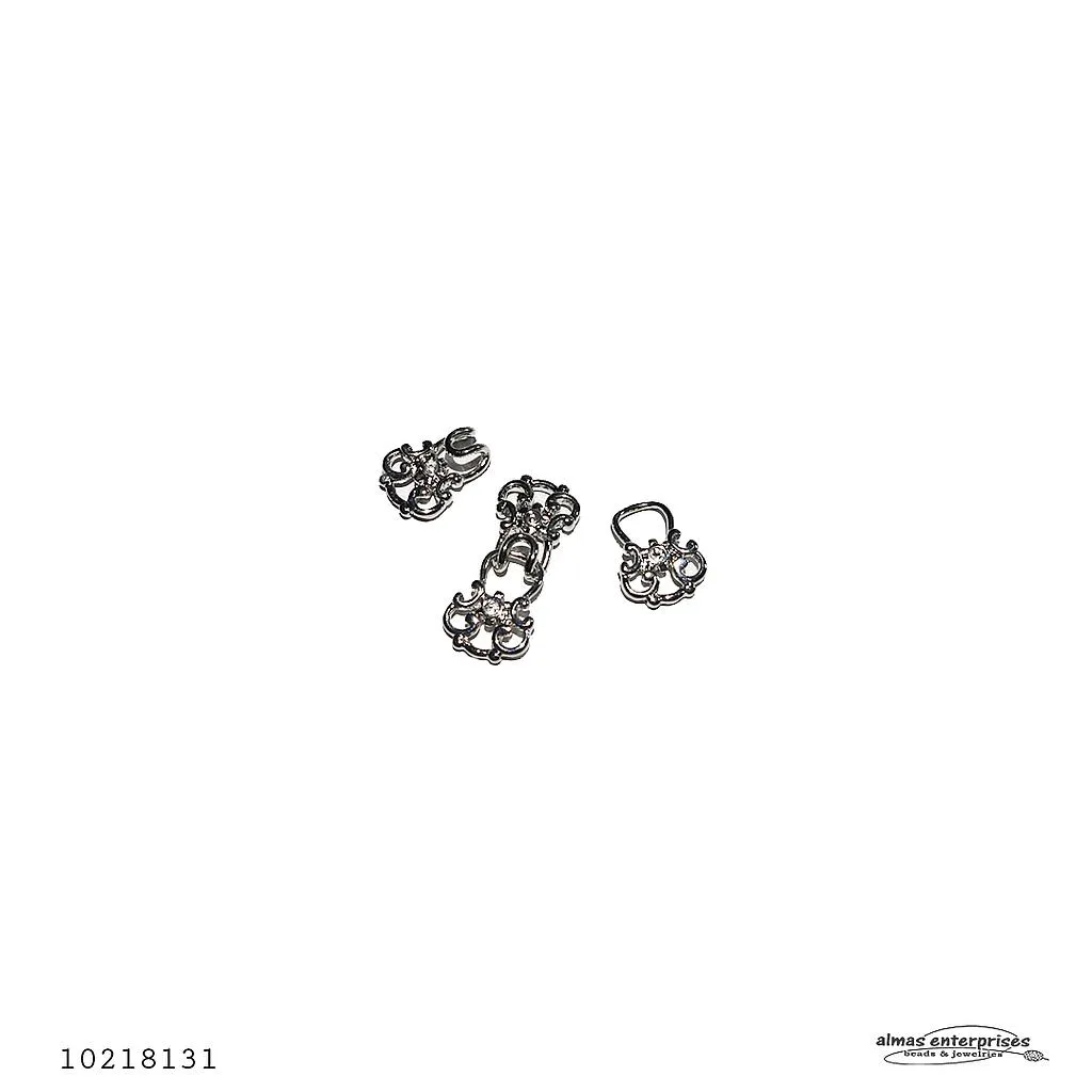 [10218131] K297 Fancy Leaf 3str Hook/3pair (Nickle)