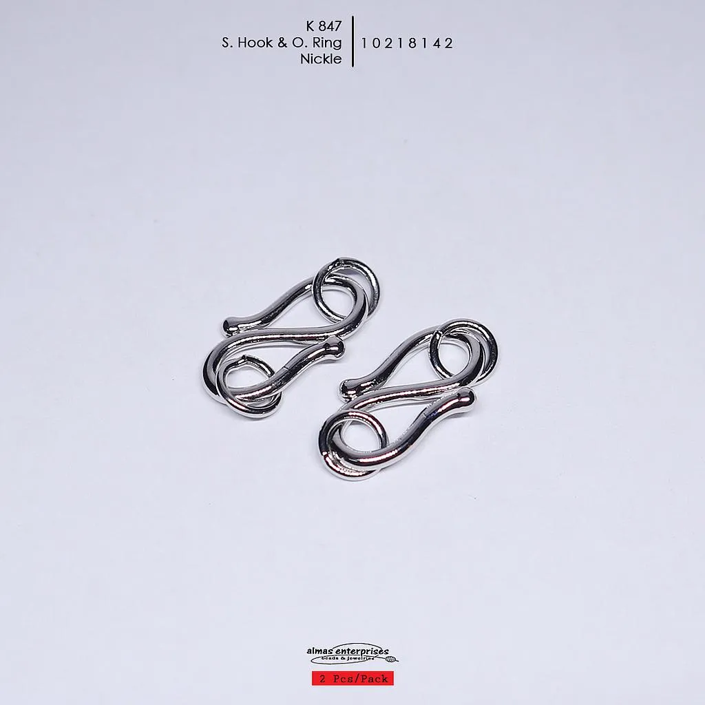 [10218142] K847 S-hook + O Ring Big/2 (Nickle)