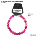 H. Faceted Round D.Ruby Agate