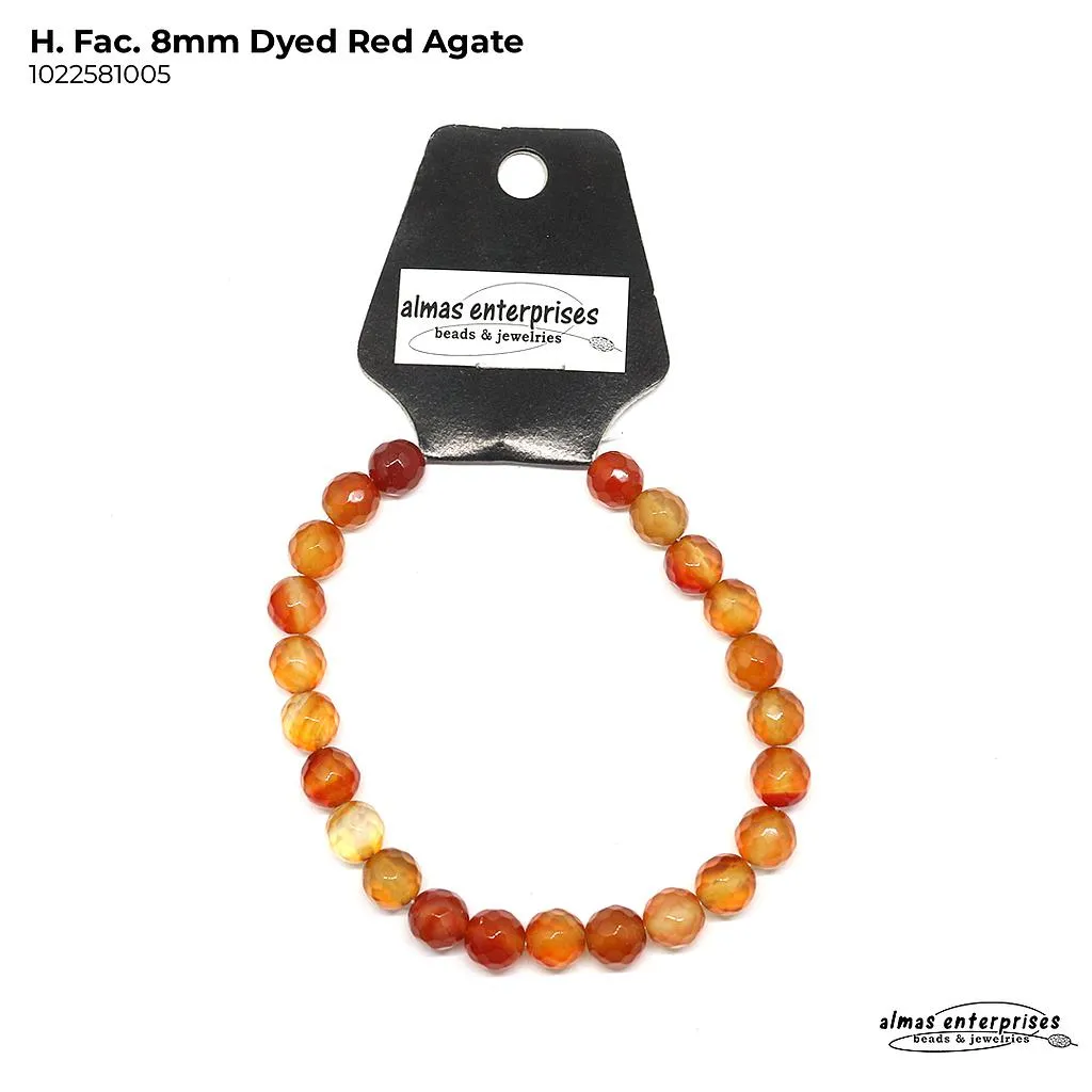 [1022540805] H. Faceted Round D.Red Agate (4mm)