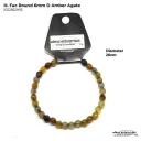 H. Faceted Round D. Amber Agate