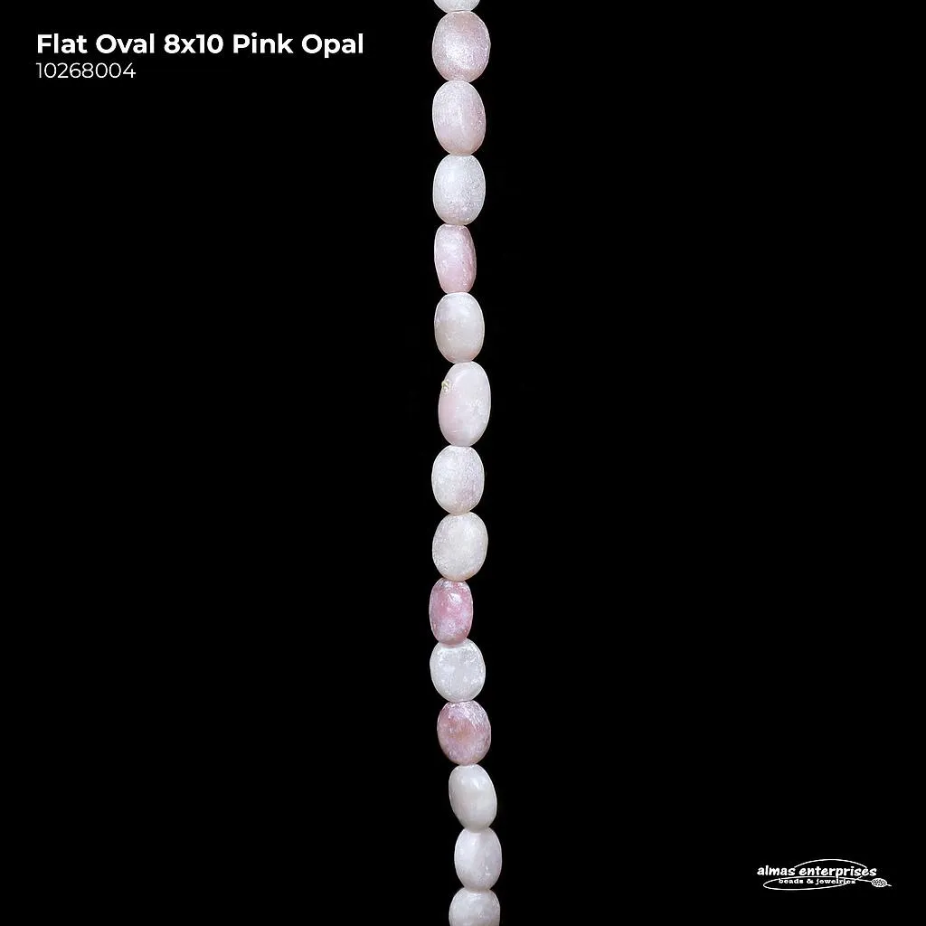 [10268004] Flat Oval 8x10 Pink Opal
