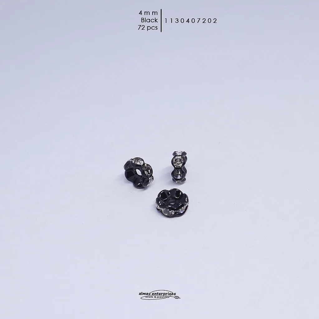 [1130407202] RONDELS 4MM BLACK