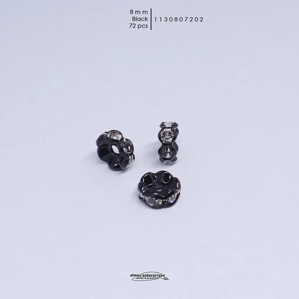 [1130807202] RONDELS 8MM BLACK