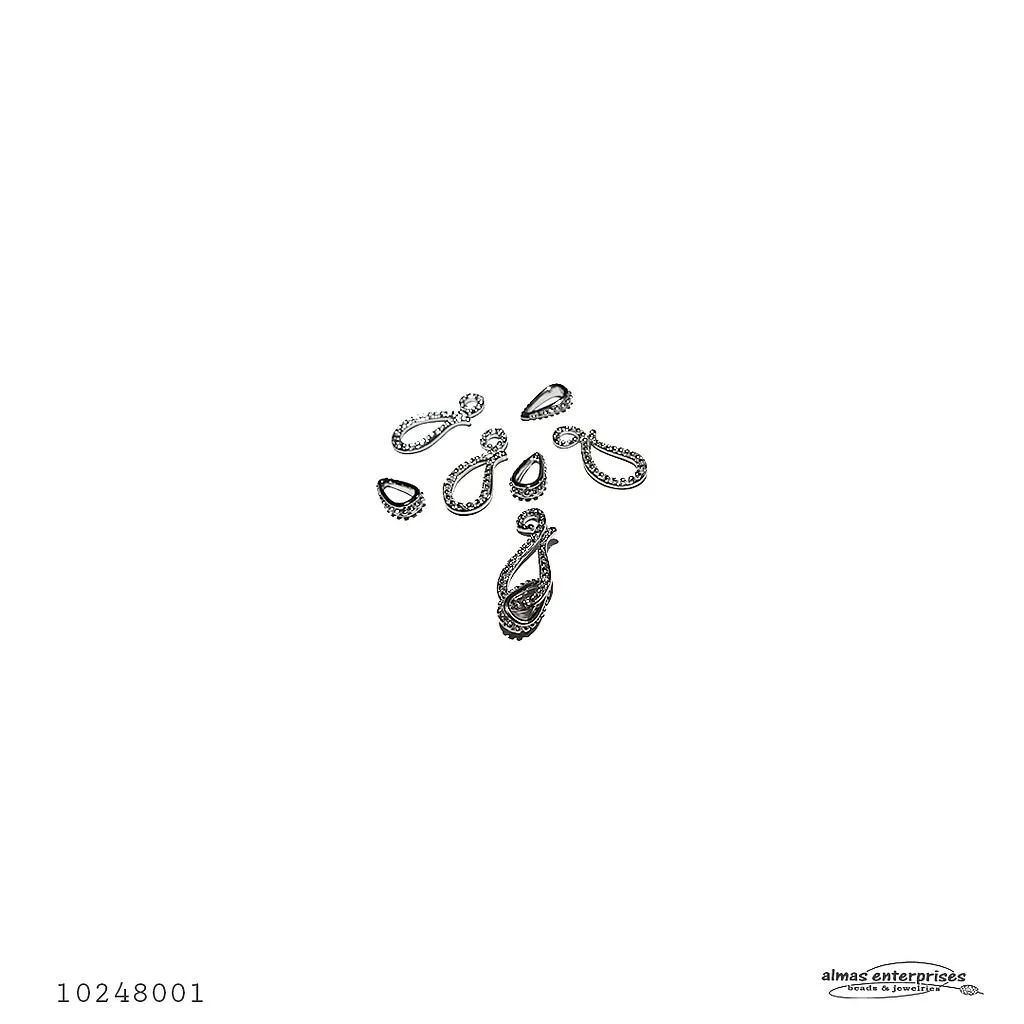 [10248001] K674 Hook & Eye Clasps/4 (Nickle)