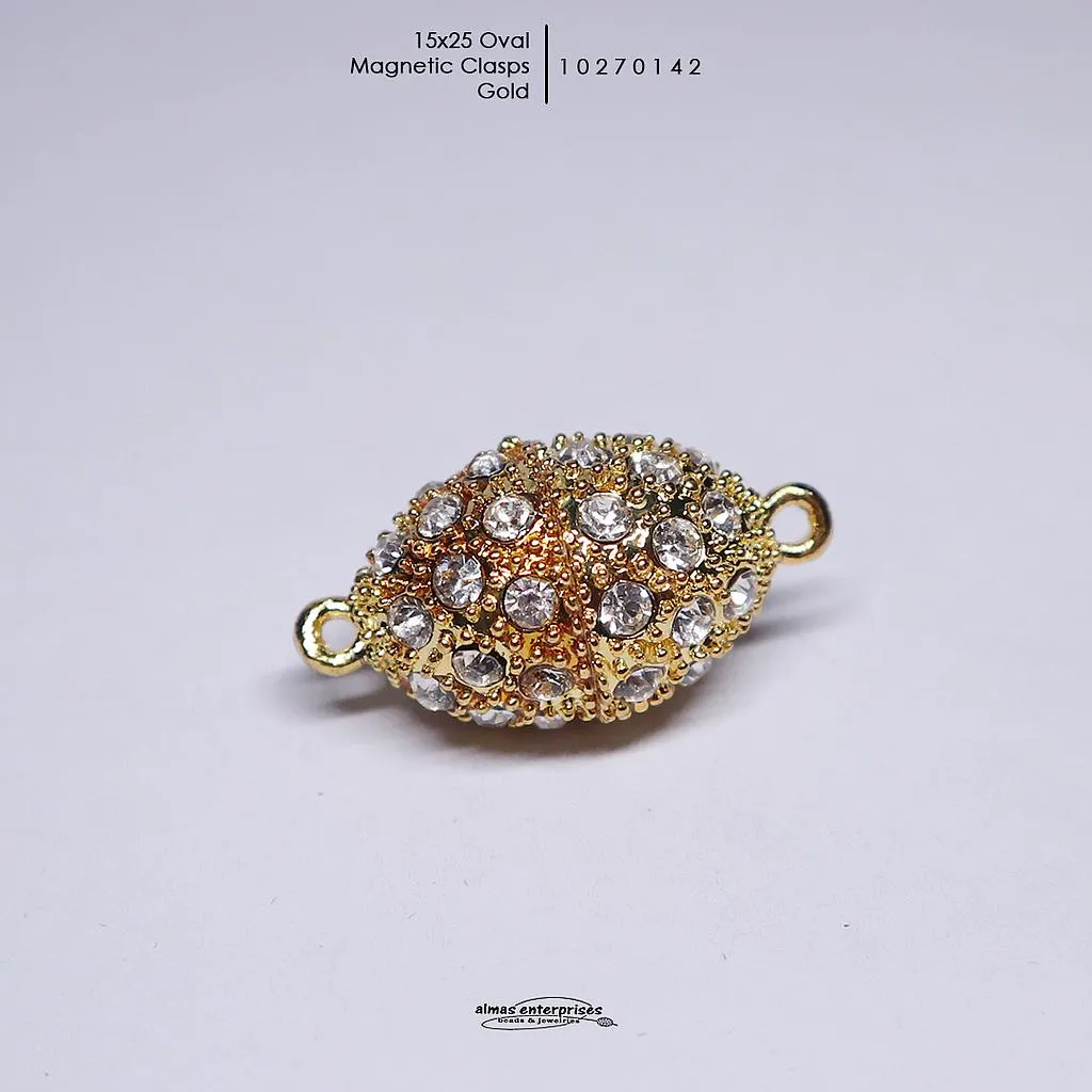 [10270142] 15x25 Oval Magnetic Clasps (Gold)