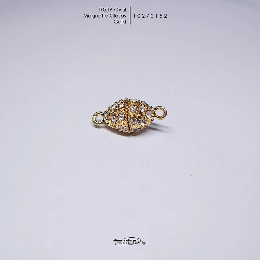 [10270152] 10x16 Oval Magnetic Clasps (Gold)