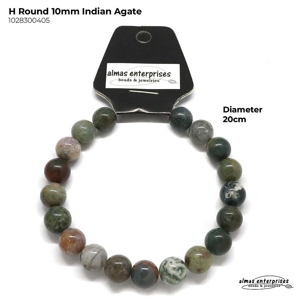 [1028300105] H. Round Indian Agate (4mm)