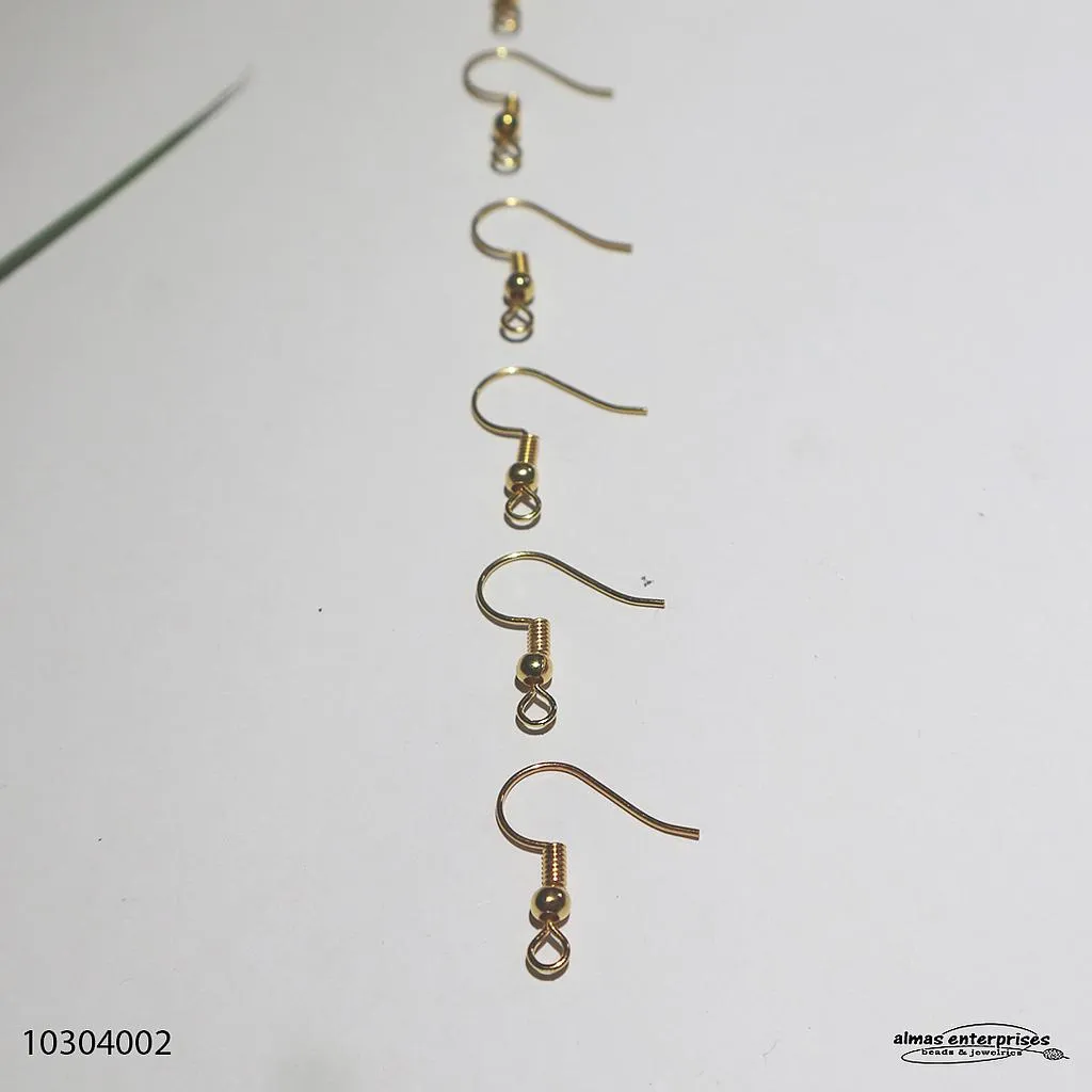 [10304002] Earring Hook A /12pair (Gold)