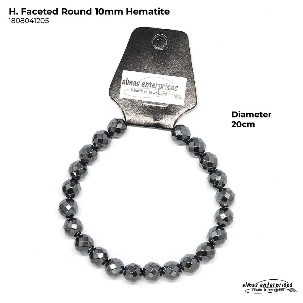 [1038205005] H. Faceted Round Hematite (4mm)