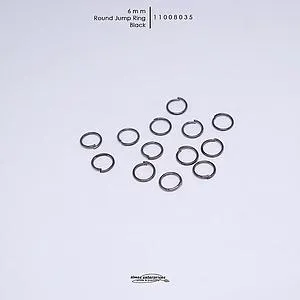 [11008035] Black 6mm Rd Jump Rings/gross